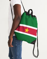 Suriname Flag Canvas Drawstring Bag - Conscious Apparel Store