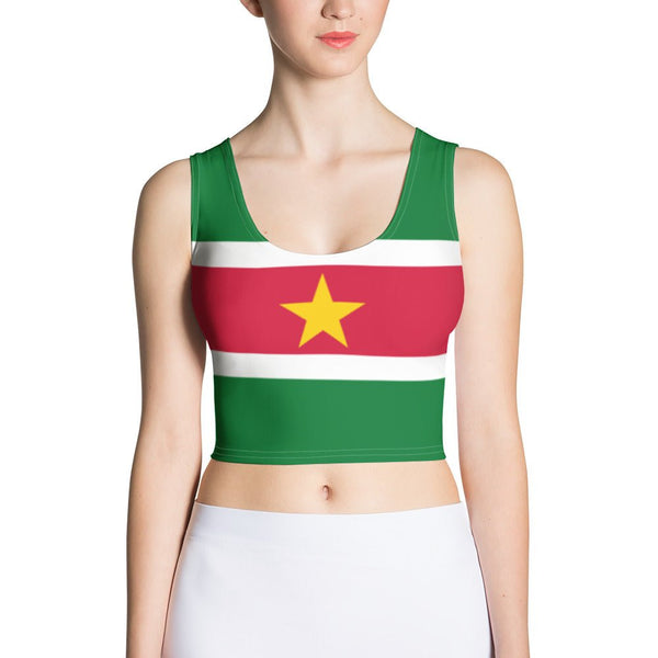 Suriname Flag Crop Top - Conscious Apparel Store