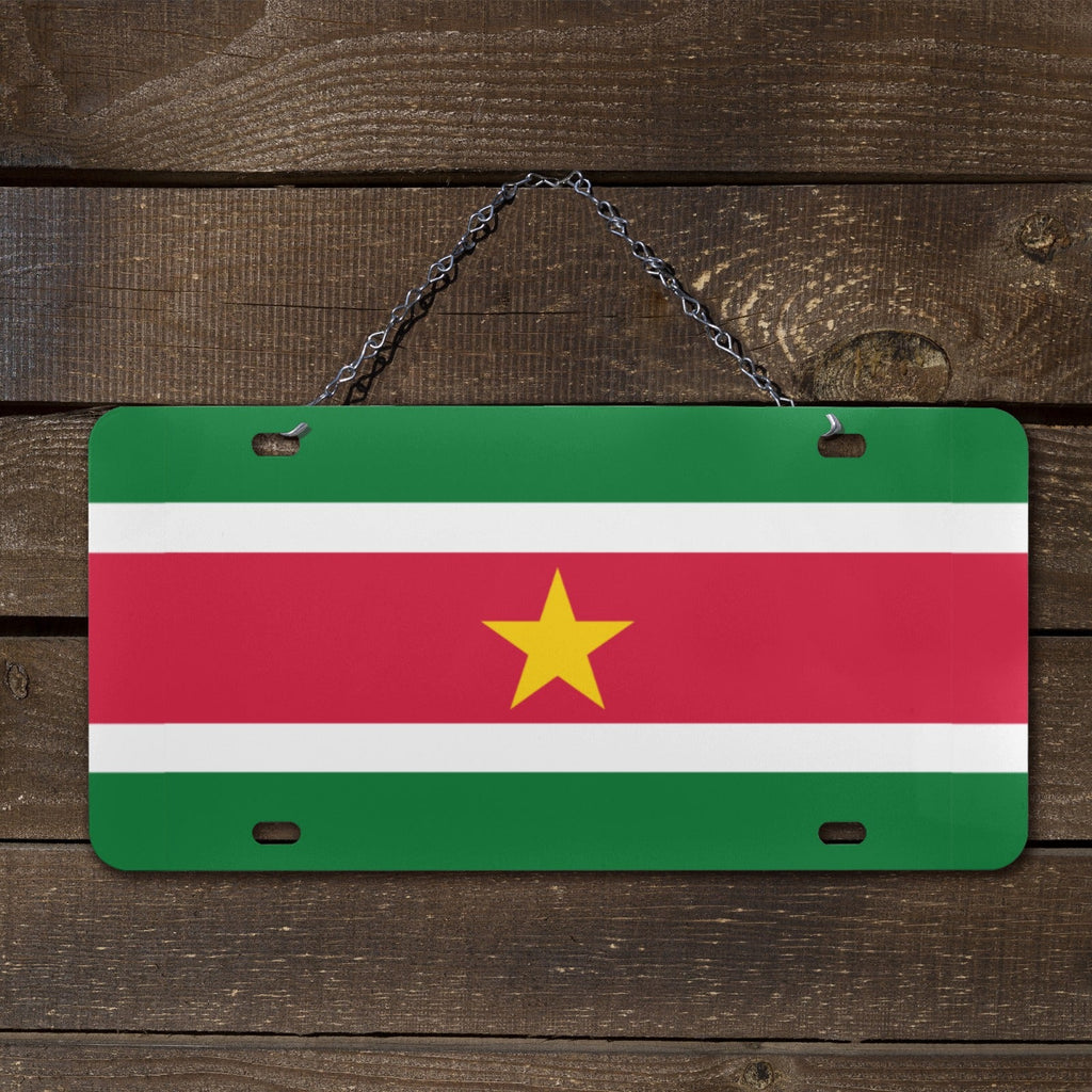Suriname Flag Custom License Plate - Conscious Apparel Store