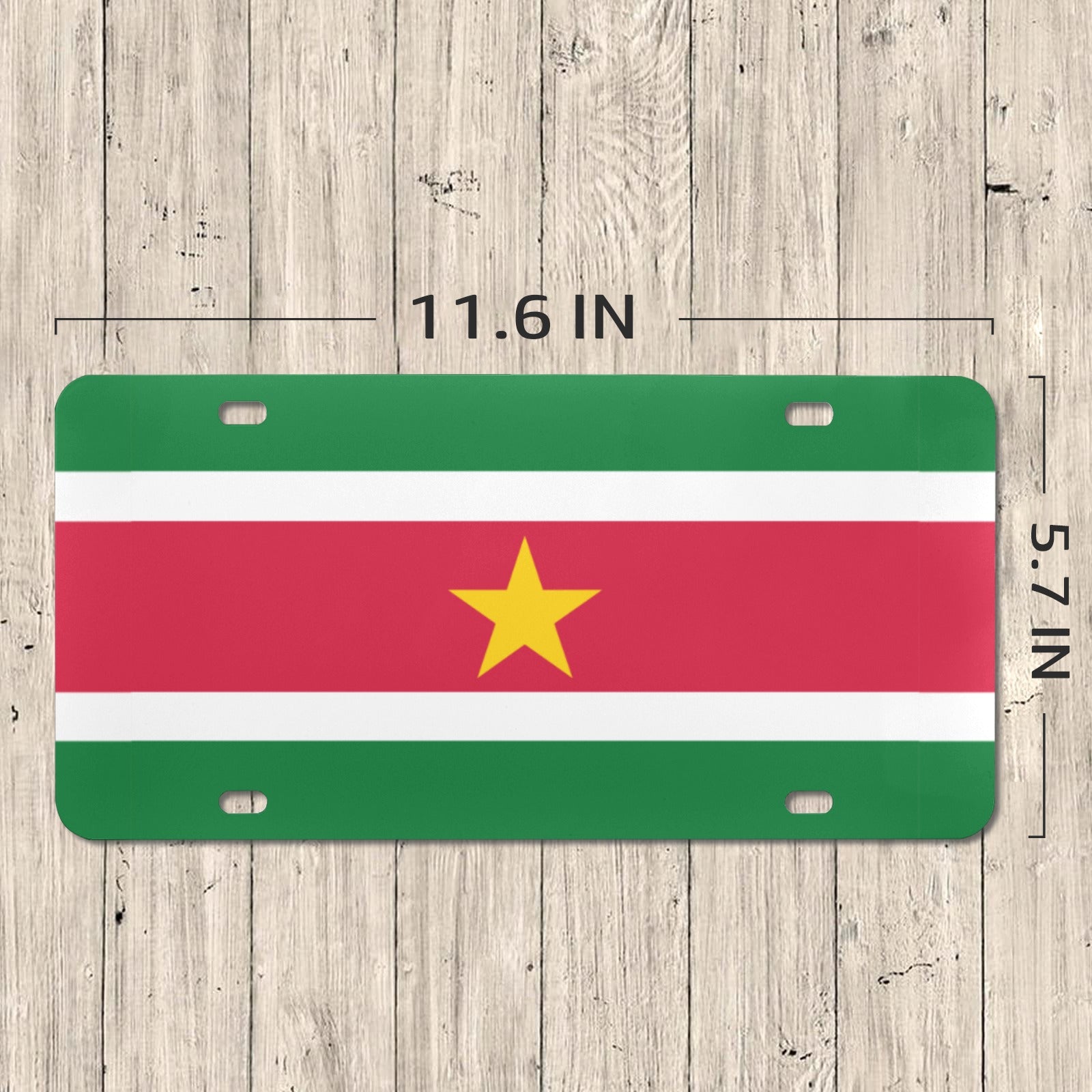 Suriname Flag Custom License Plate - Conscious Apparel Store