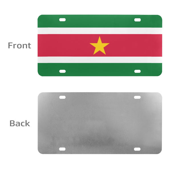 Suriname Flag Custom License Plate - Conscious Apparel Store