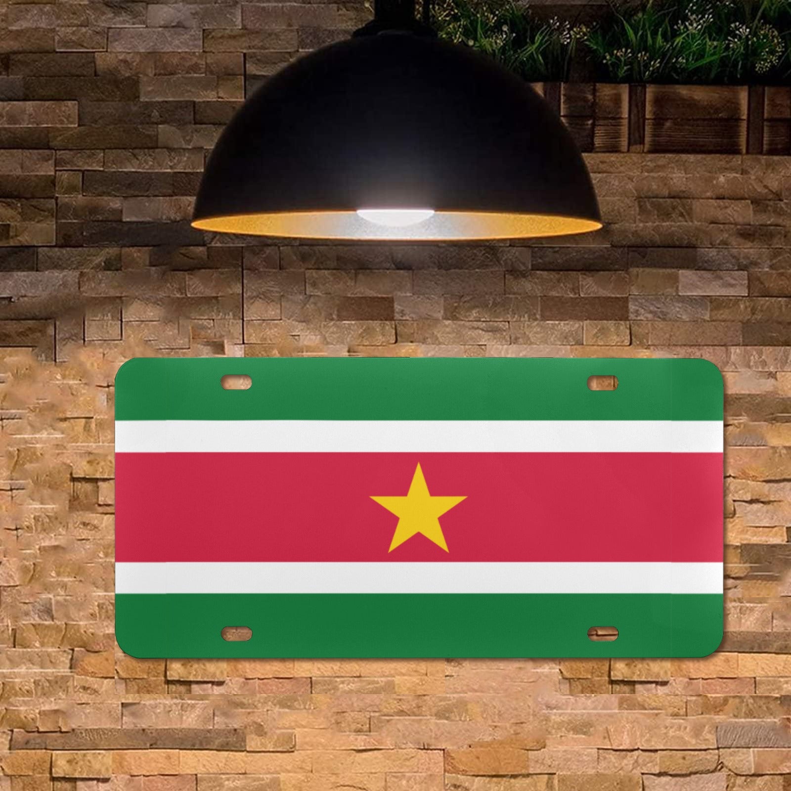 Suriname Flag Custom License Plate - Conscious Apparel Store
