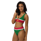Suriname Flag high-waisted bikini - Conscious Apparel Store