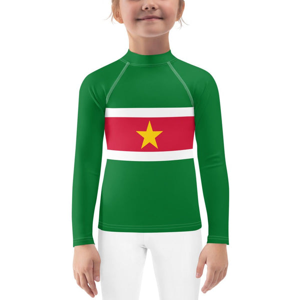 Suriname Flag Kids Rash Guard - Conscious Apparel Store