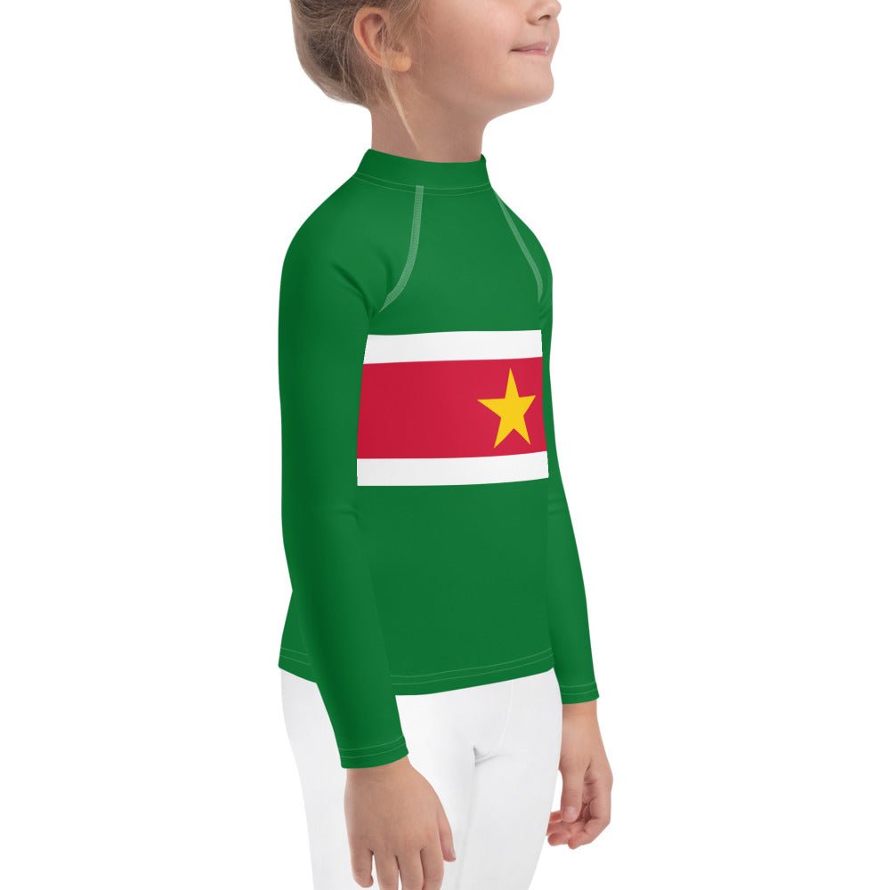 Suriname Flag Kids Rash Guard - Conscious Apparel Store