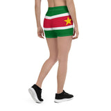 Suriname Flag Leggings Shorts - Conscious Apparel Store