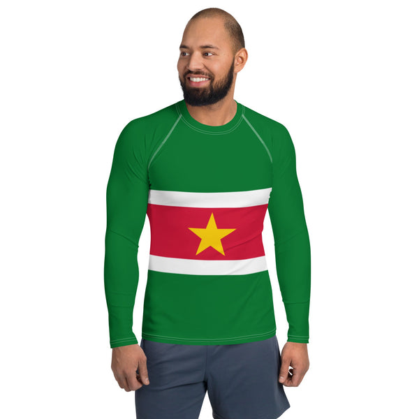 Suriname Flag Men's Rash Guard - Conscious Apparel Store