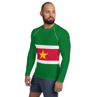 Suriname Flag Men's Rash Guard - Conscious Apparel Store