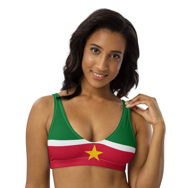 Suriname Flag padded bikini top - Conscious Apparel Store