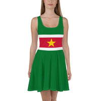 Suriname Flag Skater Dress - Conscious Apparel Store