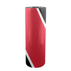Trinidad & Tobago Flag 20oz Tall Skinny Tumbler with Lid and Straw - Conscious Apparel Store