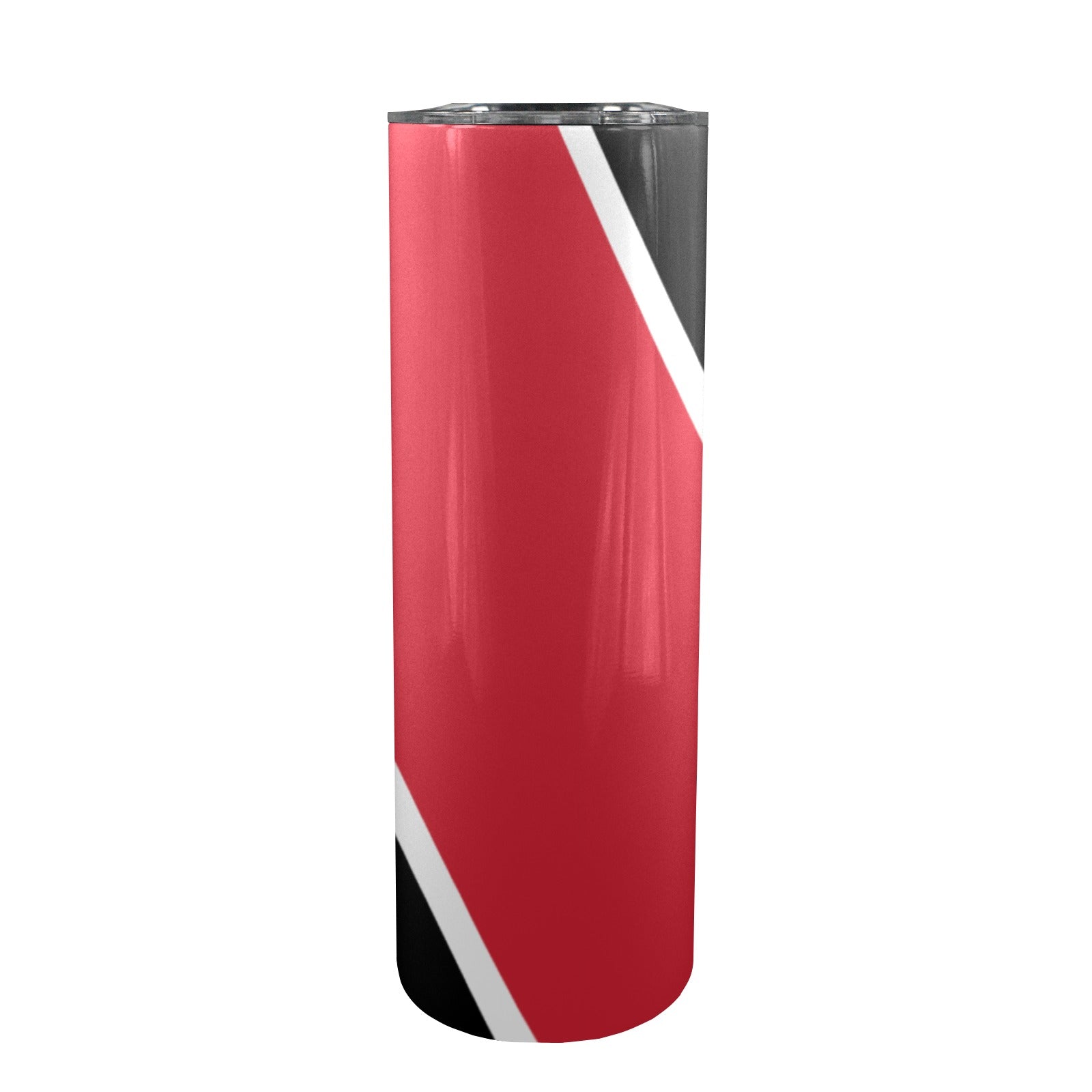 Trinidad & Tobago Flag 20oz Tall Skinny Tumbler with Lid and Straw - Conscious Apparel Store
