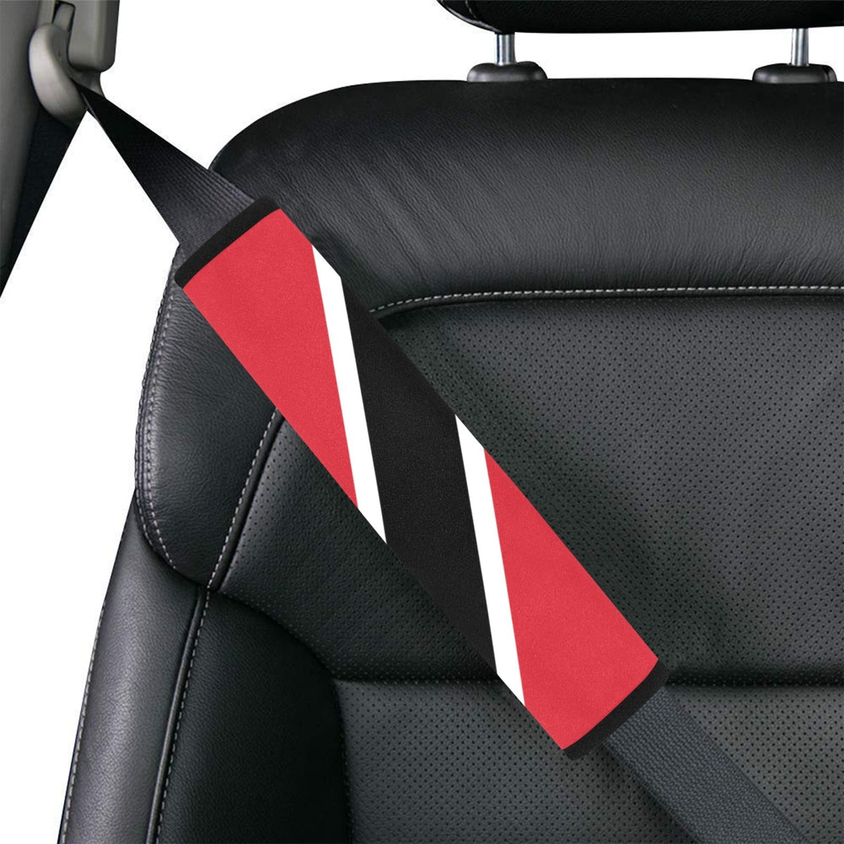 Trinidad & Tobago Flag Car Seat Belt Cover 7''x12.6'' (Pack of 2) - Conscious Apparel Store