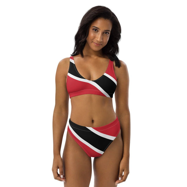 Trinidad & Tobago Flag high-waisted bikini - Conscious Apparel Store