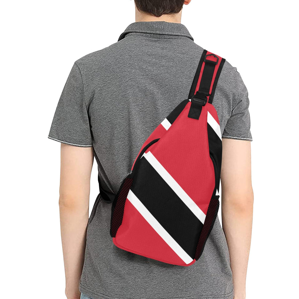 Trinidad & Tobago Flag Men's Casual Chest Bag - Conscious Apparel Store
