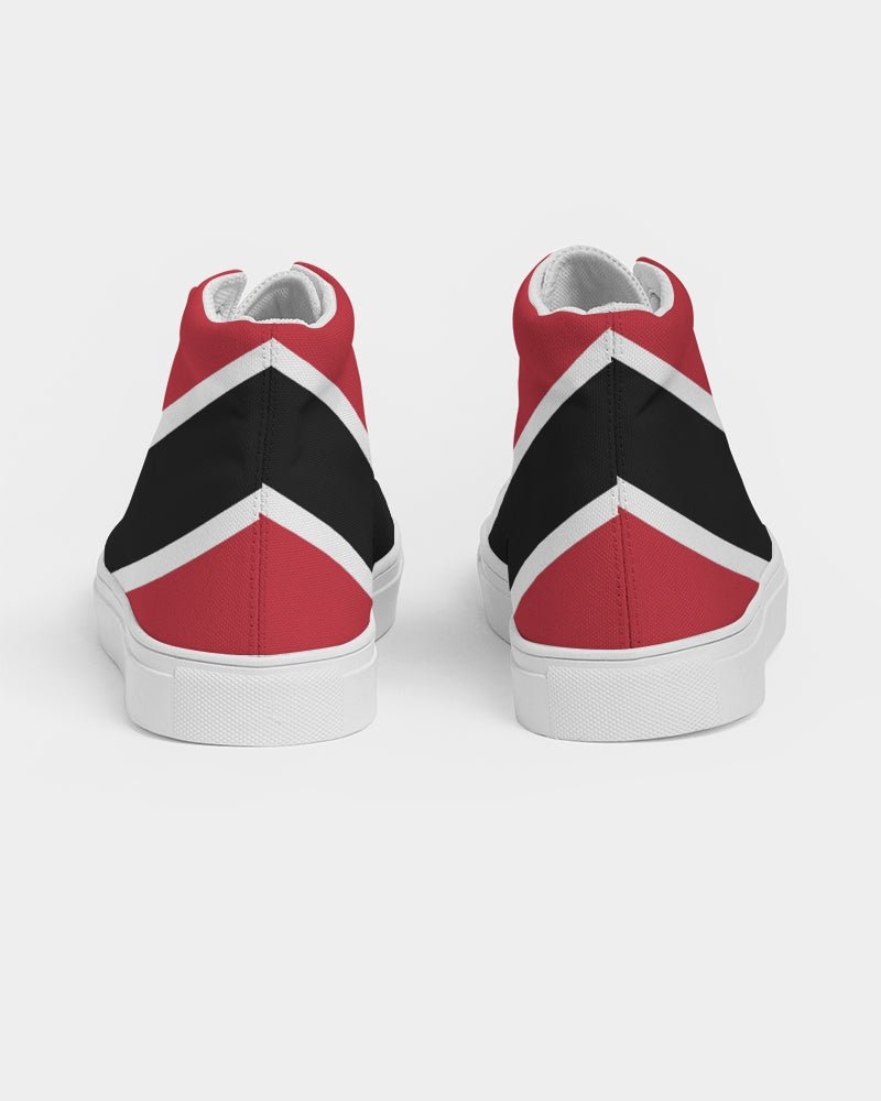 Trinidad & Tobago Flag Men's Hightop Canvas Shoe Sneakers - Conscious Apparel Store