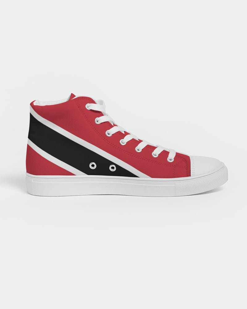Trinidad & Tobago Flag Men's Hightop Canvas Shoe Sneakers - Conscious Apparel Store