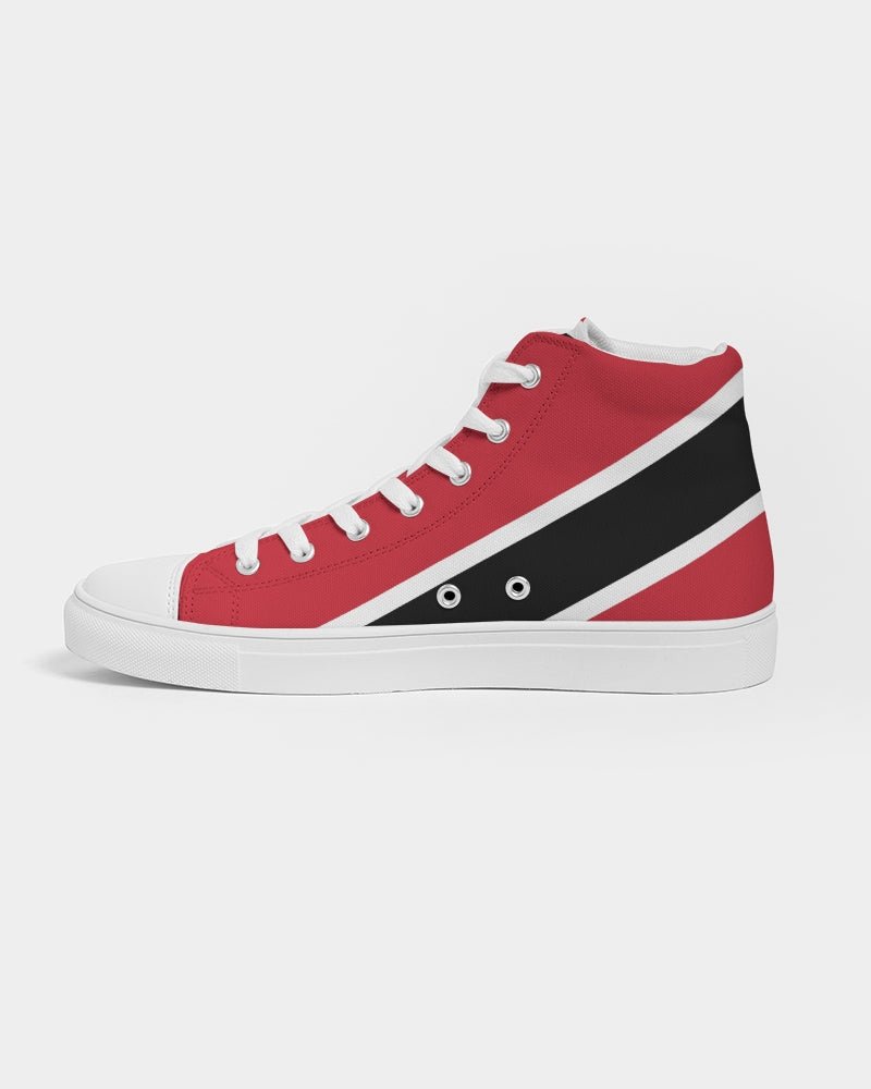 Trinidad & Tobago Flag Men's Hightop Canvas Shoe Sneakers - Conscious Apparel Store