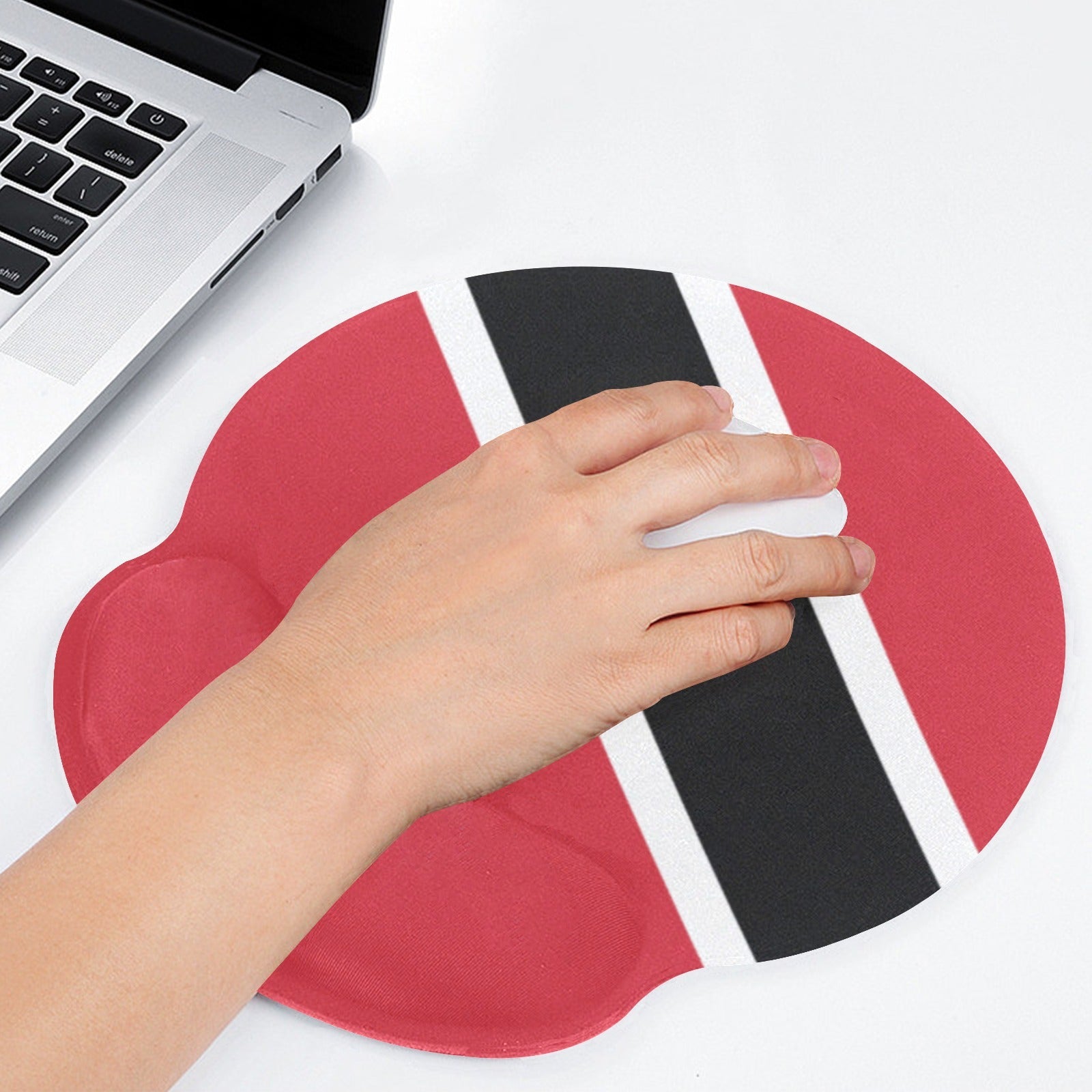 Trinidad & Tobago Flag Mouse Pad with Wrist Rest Support - Conscious Apparel Store