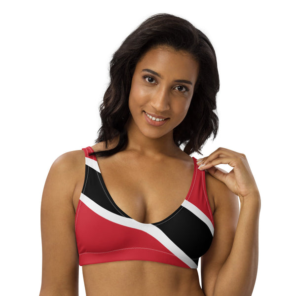 Trinidad & Tobago Flag padded bikini top - Conscious Apparel Store