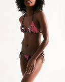 Trinidad & Tobago Flag Splash-Camo Women's Triangle String Bikini - Conscious Apparel Store