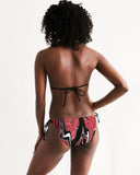 Trinidad & Tobago Flag Splash-Camo Women's Triangle String Bikini - Conscious Apparel Store
