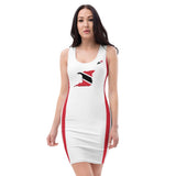Trinidad & Tobago Flag White Bodycon Dress - Conscious Apparel Store