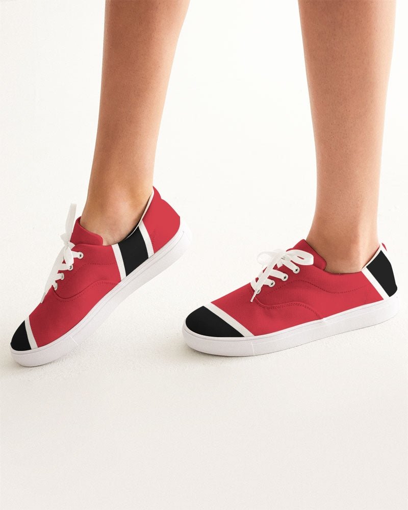 Trinidad & Tobago Flag Women's Lace Up Canvas Shoe - Conscious Apparel Store