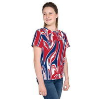 UK Flag Splash Camo Youth crew neck t-shirt - Conscious Apparel Store