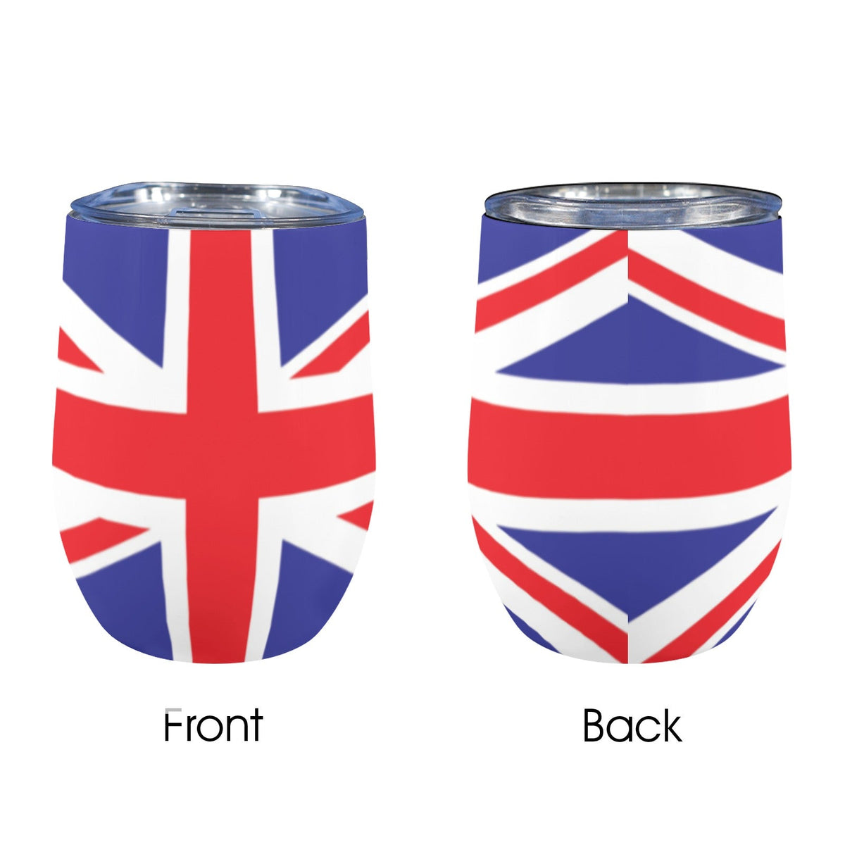 United Kingdom Flag 12oz Wine Tumbler - Conscious Apparel Store