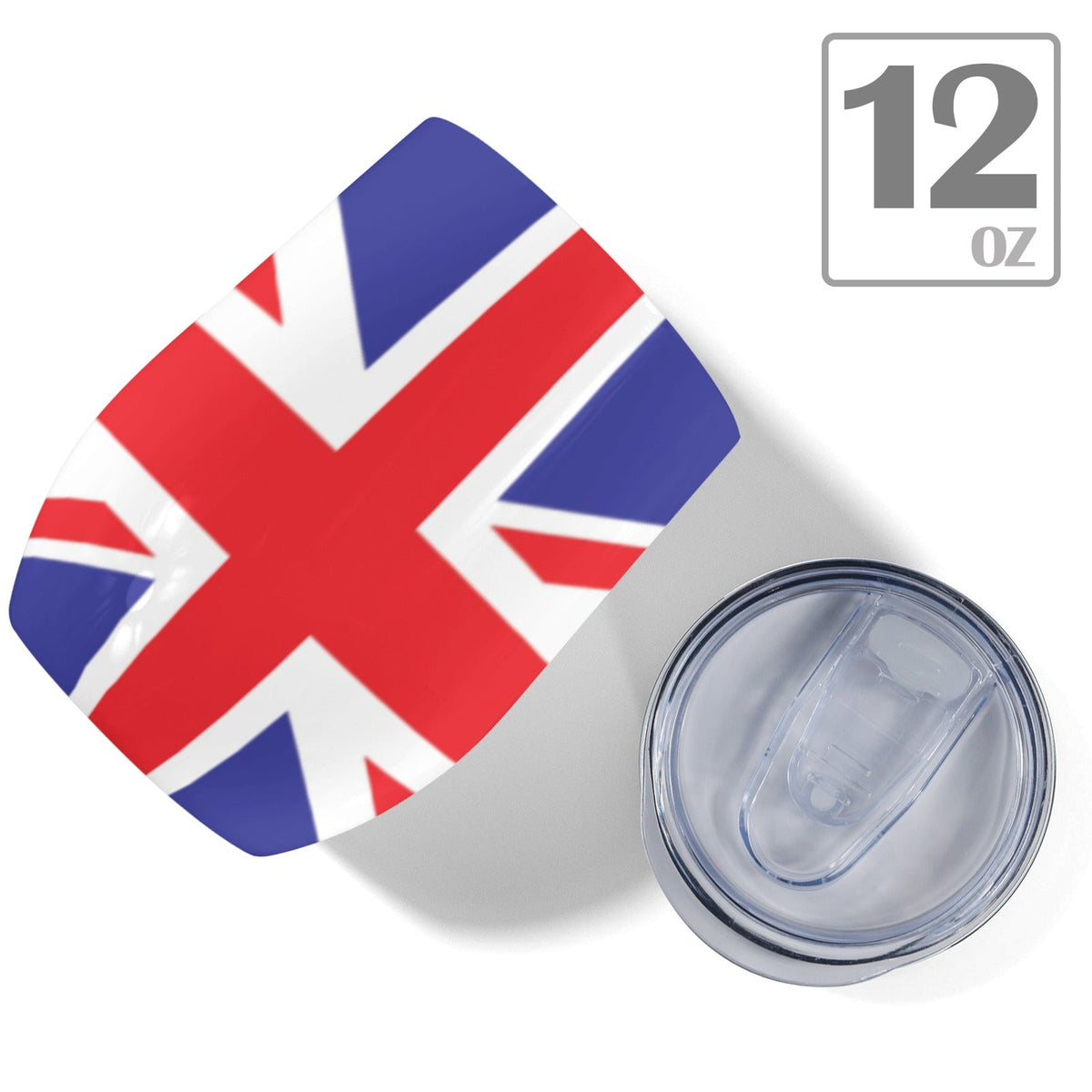United Kingdom Flag 12oz Wine Tumbler - Conscious Apparel Store