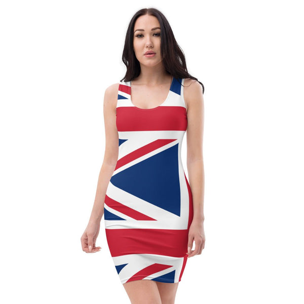 United Kingdom Flag Bodycon Dress - Conscious Apparel Store