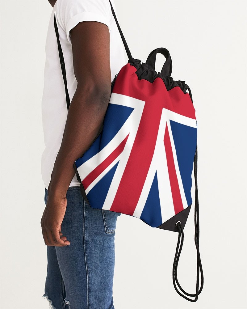 United Kingdom Flag Canvas Drawstring Bag - Conscious Apparel Store