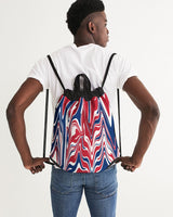 United Kingdom Flag Splash-Camo Canvas Drawstring Bag - Conscious Apparel Store