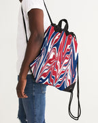 United Kingdom Flag Splash-Camo Canvas Drawstring Bag - Conscious Apparel Store