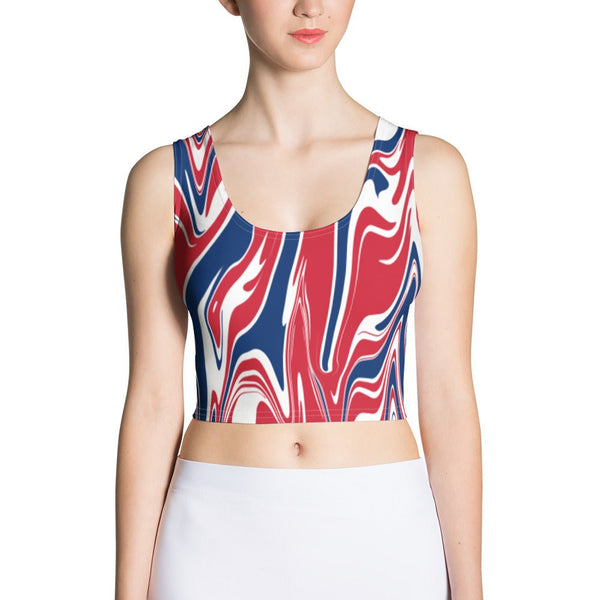 United Kingdom Flag Splash-Camo Crop Top - Conscious Apparel Store