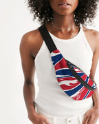 United Kingdom Flag Splash-Camo Crossbody Sling Bag - Conscious Apparel Store