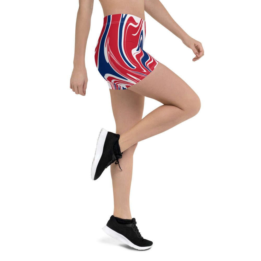 United Kingdom Flag Splash-Camo Leggings Shorts - Conscious Apparel Store