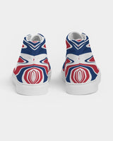 United Kingdom Flag Splash-Camo Men's Hightop Canvas Shoe - Conscious Apparel Store