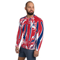 United Kingdom Flag Splash Camo Men's Rash Guard - Conscious Apparel Store