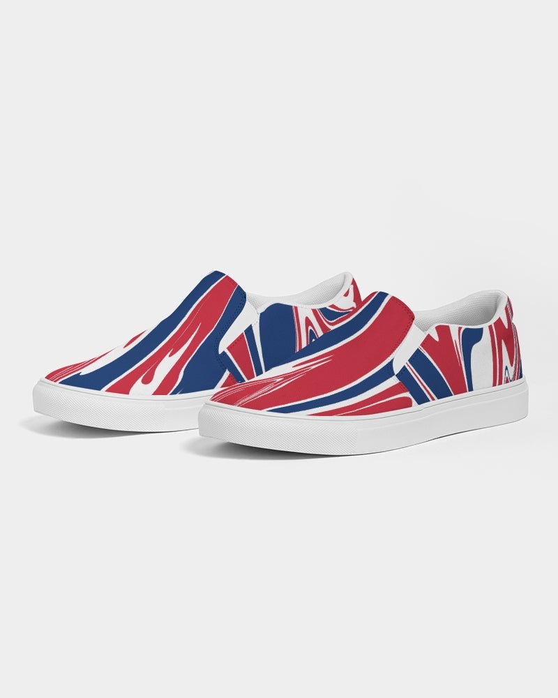 United Kingdom Flag Splash-Camo Men's Slip-On Canvas Shoe - Conscious Apparel Store