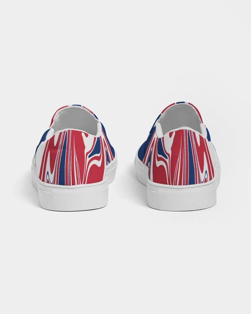 United Kingdom Flag Splash-Camo Men's Slip-On Canvas Shoe - Conscious Apparel Store