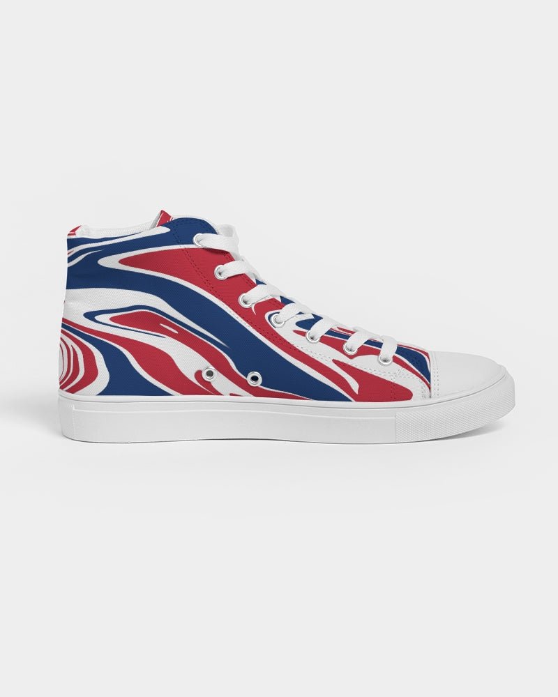 United Kingdom Flag Splash-Camo Women's Hightop Canvas Shoe - Conscious Apparel Store