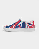 United Kingdom Flag Splash-Camo Women's Slip-On Canvas Shoe - Conscious Apparel Store