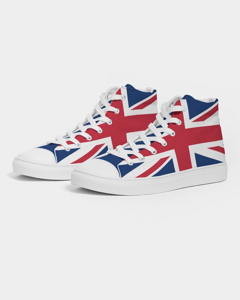 United Kingdom Flag Women's Hightop Canvas Shoe - Conscious Apparel Store
