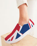 United Kingdom Flag Women's Slip-On Canvas Shoe - Conscious Apparel Store