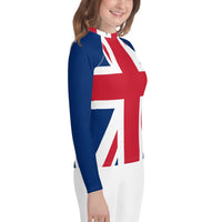 United Kingdom Flag Youth Rash Guard - Conscious Apparel Store