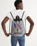 United We Stand Canvas Drawstring Bag (Gray) - Conscious Apparel Store