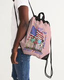 United We Stand Canvas Drawstring Bag (Pink) - Conscious Apparel Store