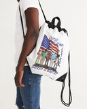 United We Stand Canvas Drawstring Bag (White) - Conscious Apparel Store